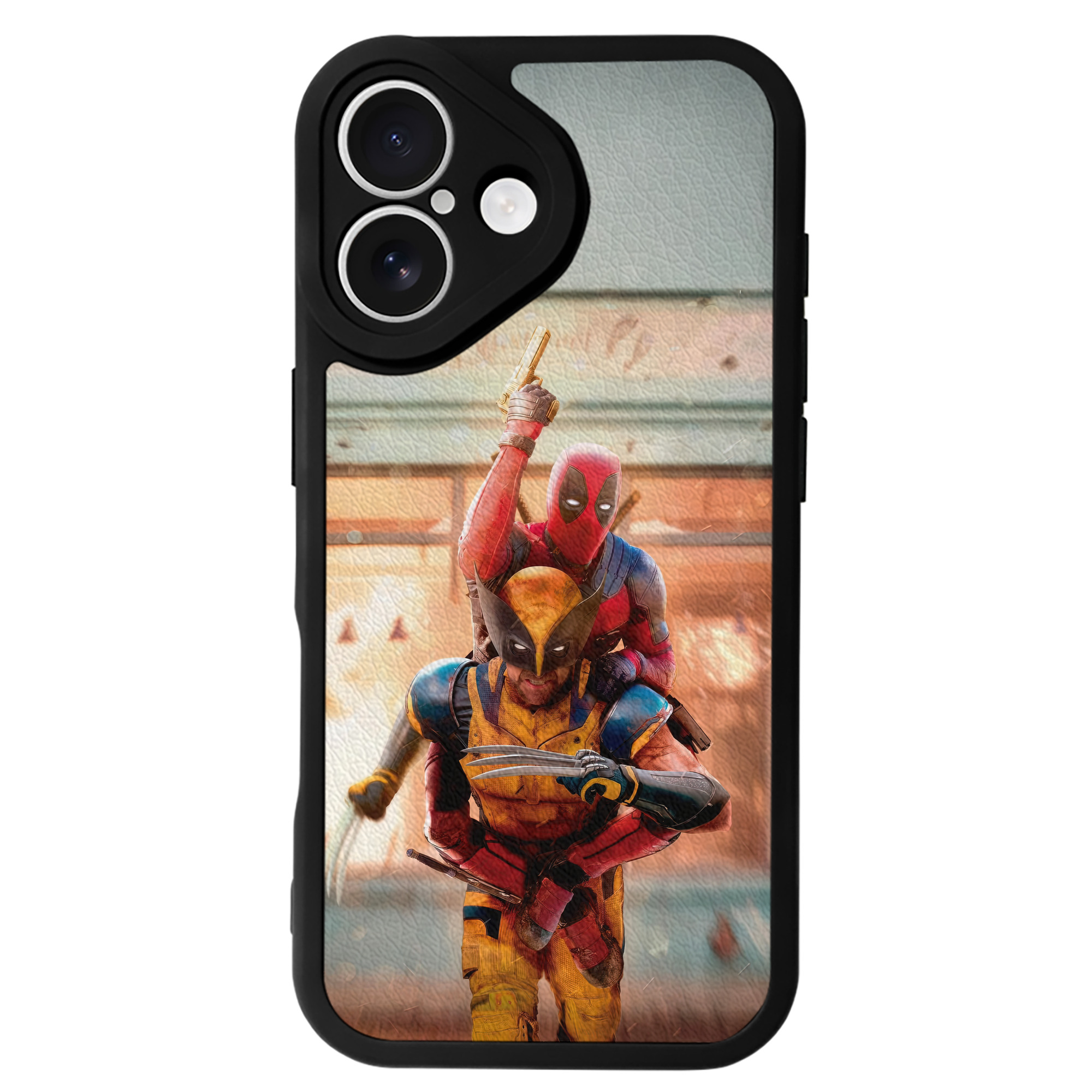 （画像用） Deadpool デッドプール 【iPhone 16シリーズ対応】シリコンスマホケース（レザー調） 材質：シリコン